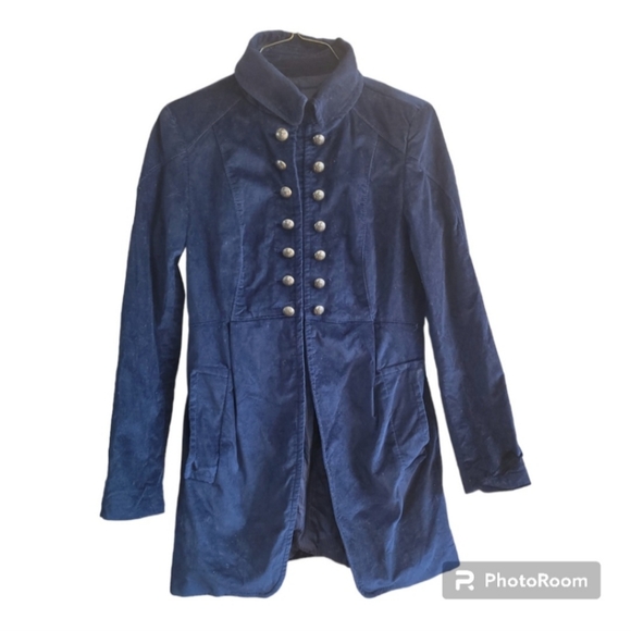 Zara Jackets & Blazers - ZARA Velvet Royal Army Military Equestrian Double Button Jacket